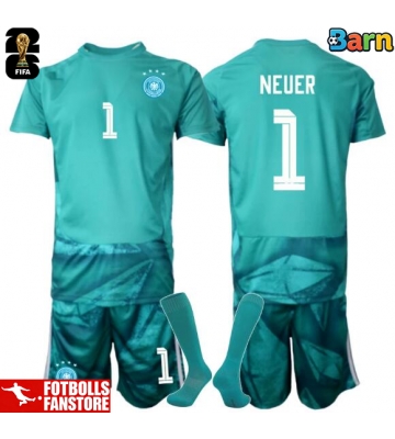 Tyskland Manuel Neuer #1 Målvakt Hemmatröja Barn VM 2026 Kortärmad (+ Korta byxor)